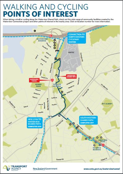 Waterview Shared Walkway Map